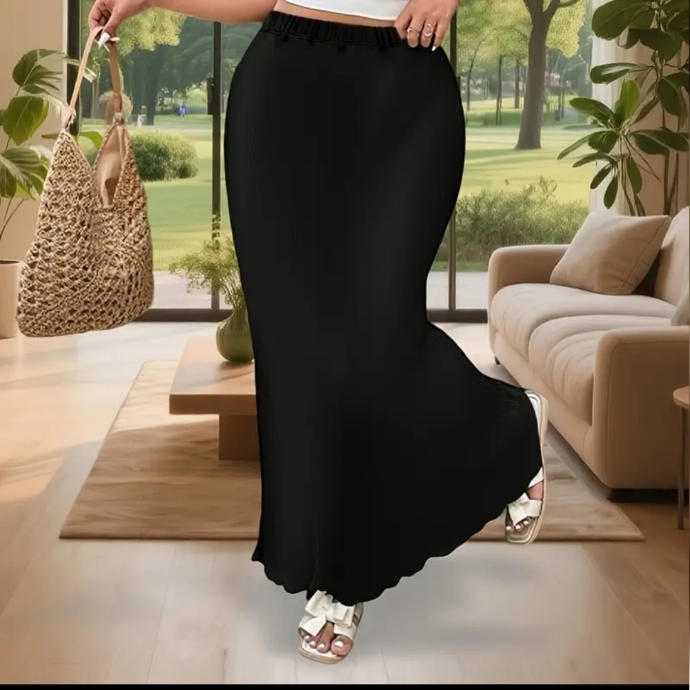 Elegant Black Maxi Skirt